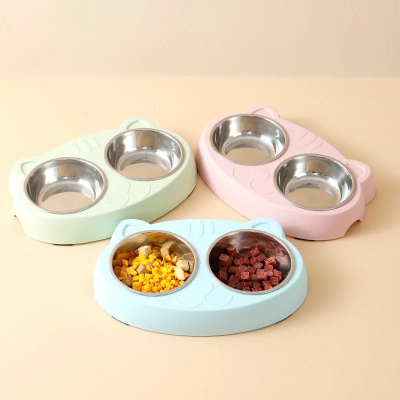 Pet Food Double Bowl