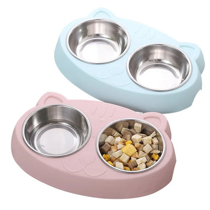 Pet Food Double Bowl