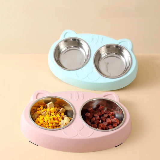 Pet Food Double Bowl