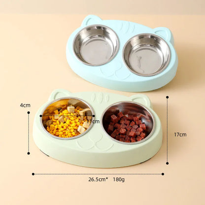 Pet Food Double Bowl