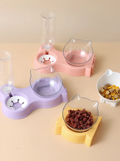 Cat Food Bowl Automatic Feeder